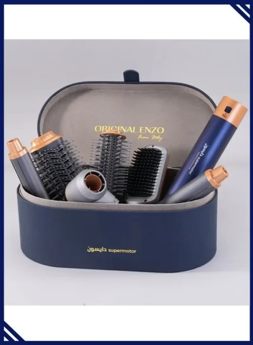 3bfc035a-78ea-4750-ab37-71cd8bc392db ENZO Professional 6-in-1 Hair Styler Set– ENZO EN-4133 Supersonic Airwrap Dryer with Curling Barrels, Volumizing Brushes & Smoothing Comb(navy blue)