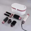 EN-4133-4f ENZO Professional 6-in-1 Hair Styler Set– ENZO EN-4133 Supersonic Airwrap Dryer with Curling Barrels, Volumizing Brushes & Smoothing Comb-colour White