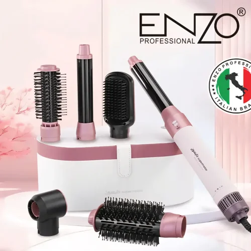 IMG-20250821-WA0148 ENZO Professional 6-in-1 Hair Styler Set– ENZO EN-4133 Supersonic Airwrap Dryer with Curling Barrels, Volumizing Brushes & Smoothing Comb-colour White