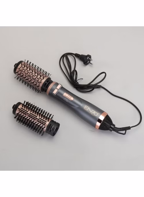 Brush, hair straightener, Enzo En-742 electric brush, two-stage hot air brush, fully automatic rotating, replaceable head
