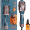 ENZO EN-4112 ENZO Hot Air Hair Brush Styler – 240V Professional Hair Dryer Brush with Multi-Function Heat Settings-Intl Version